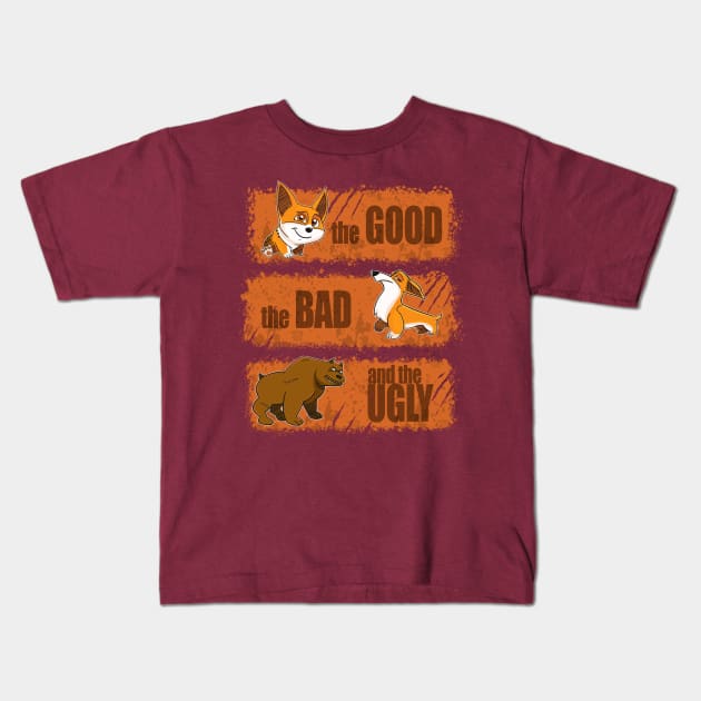 The Good The Bad and the Ugly Kids T-Shirt by peekxel